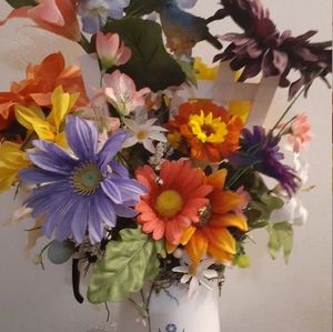 Country Cornflower Carafe Arrangement